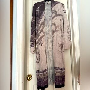 Chico’s purple duster sweater with coordinating shirt. NWOT.